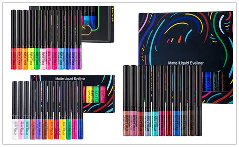 Amazon MAEPEOR 12 Color Matte Liquid Eyeliner Set UV Glow Neon