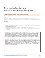 Self Reflection Development Plan For Accountants Setting Goals