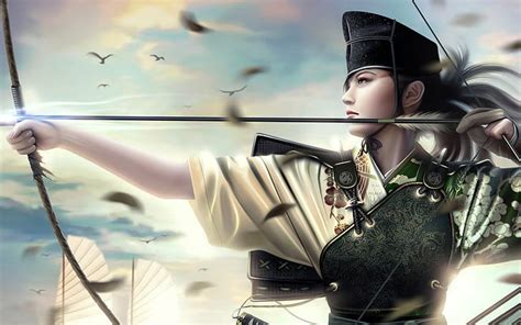 Hd Wallpaper Fantasy Legend Of The Five Rings Archer Artistic Girl