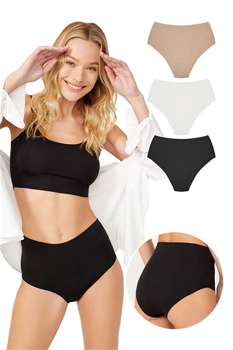 Yüksek Bel Basic Lazer Kesim Bikini Külot 3 lü Paket 6 Fiyatları ve Modelleri Pazarama