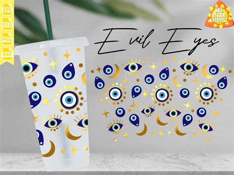 Evil Eye Cold Cup Svg 24oz Evil Eyes Cup Svg Venti Cold Cup Etsy UK