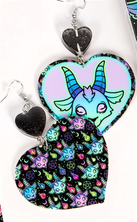 Screamin Demon Neon Earrings Alternative And Goth Jewellery Australia