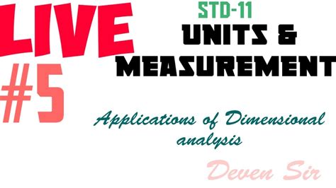 Limitations Of Dimensional Analysis Physics Units