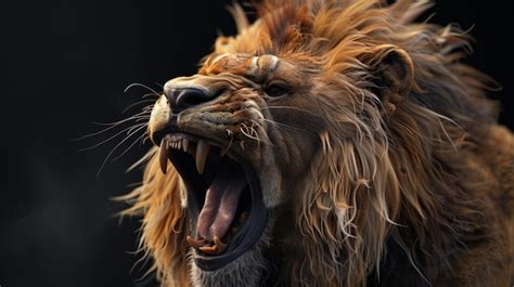 Premium Photo | CloseUp of Roaring Lion