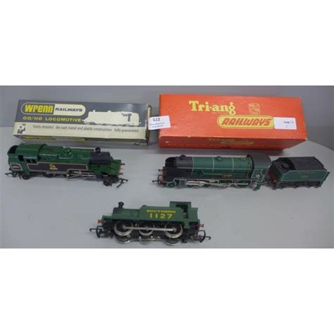 Three Gauge Locomotives Including Tri Ang R Tank Loco And