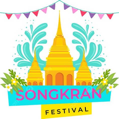 Songkran Festival Thailand Vector Art Png Vector Illustration Of Happy