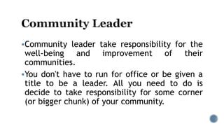 Community Leaders | PPT