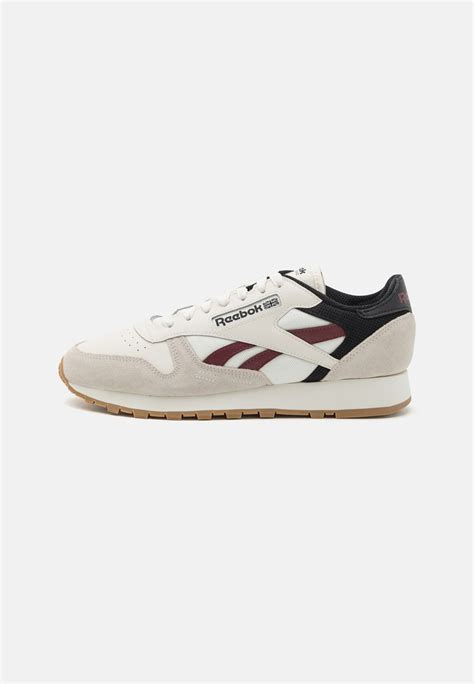 Reebok Classic Classic Leather Mix Unisex Sneakers Basse Chalk Maroon Core Black Avorio