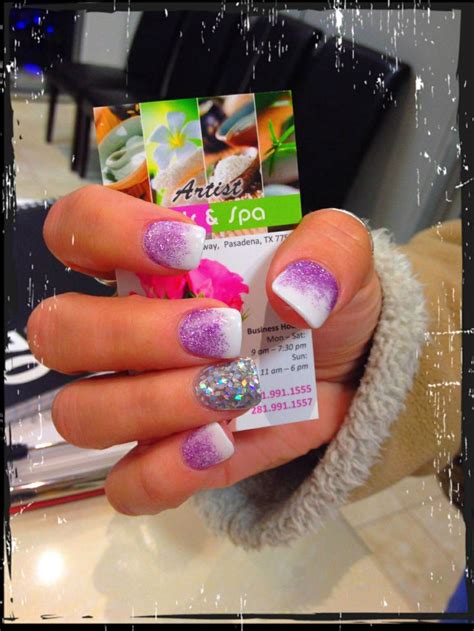 White And Purple Glitter Ombré Nail Spa Glitter Ombre Purple Glitter