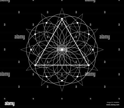 Símbolo de triángulo mágico de geometría sagrada tercer signo de ojo