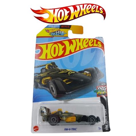 Jual Hot Wheels Lets Race HW 4 Trac Hijau Army Race Day Shopee Indonesia