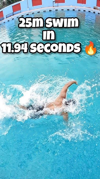 Fast Swimming In 11 94 Seconds 🔥 Swimmingtips Swimtechnique Freestyleswim Challenge