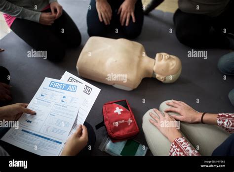 Cpr First Aid Training Concept Stock Photo Alamy