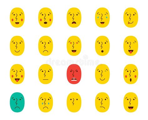 Sistema De Emoticons O De Emoji Para Los Dispositivos Ilustraci N Del