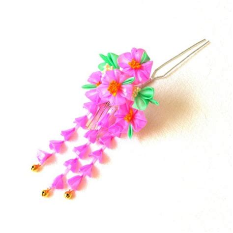 The Spring Cherry Blossom Tsumami Kanzashi In Kanzashi Tutorial