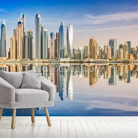 Tapete Der Skyline Von Dubai Wallsauce De