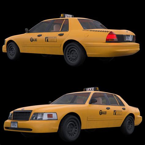 Taxi Ford Crown 1998 Modern Cars Models BlenderKit