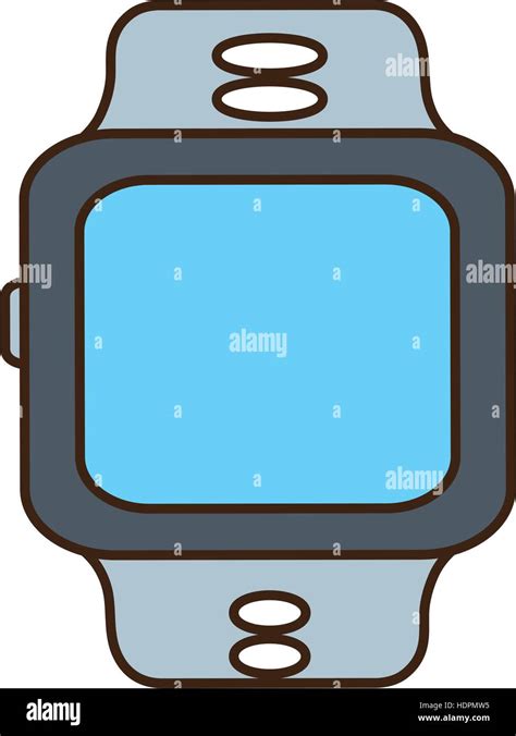 Cartoon Sport Smart Watch Wearable Technology Stock Vector Image Art