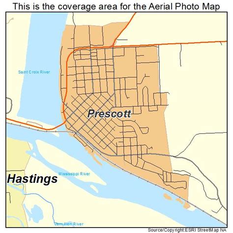 Aerial Photography Map of Prescott, WI Wisconsin