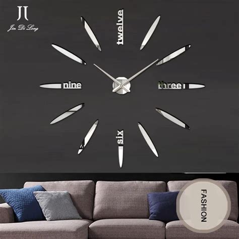 Wandklok Quartz Mute Diy D Acryl Spiegel Sticker Horloge Wandklok