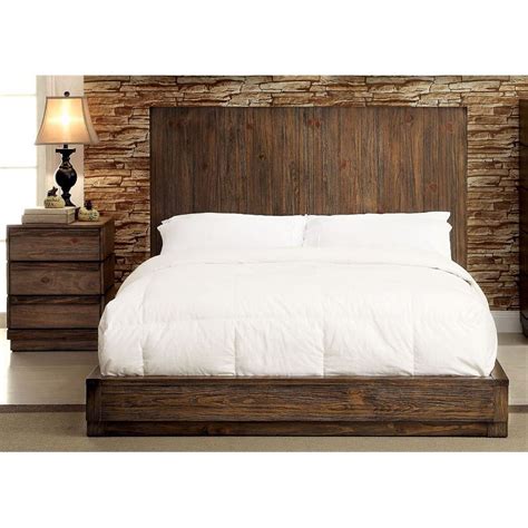 Foa Dryton Pc Rustic Natural Tone Wood Bedroom Set Queen