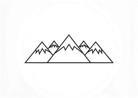 Premium Photo Minimalist Mountain Tattoo Designs Majestic And