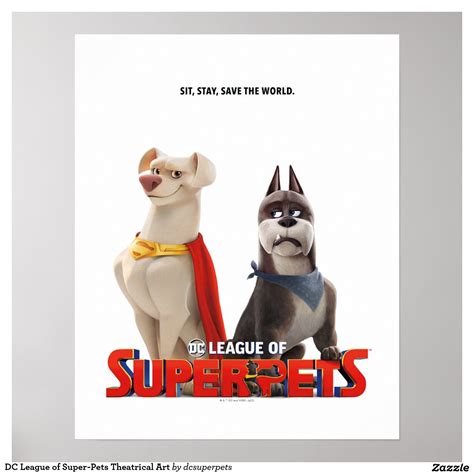 DC League of Super-Pets Theatrical Art Poster | Zazzle in 2023 | Comic ...