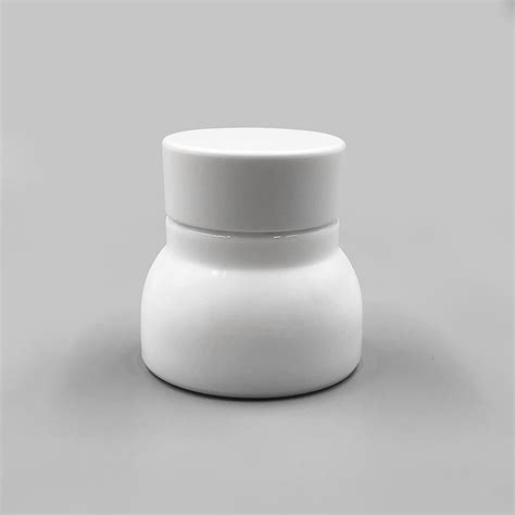 Fancy Luxury 50g White Glass Cream Jar With Bakelite White Cap High