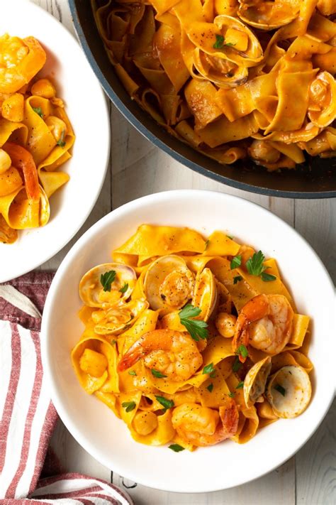 Pappardelle Pasta With Seafood Sauce Recipe A Spicy Perspective