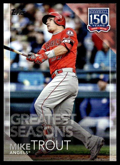 2019 Topps 150 Years Of Baseball Mike Trout NM Los Angeles Angels 150