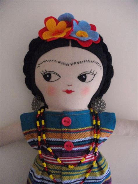 Frida Kahlo Art Doll Handmade Plush Toy By Palookahandmade On Etsy