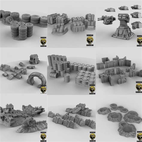 3d Printable Sci Fi Terrain Bundle By Duncan Shadow