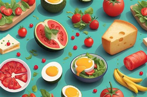 Premium Ai Image Deconstructed Food Concept Illustration