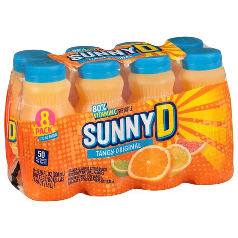 Sunny D Tangy Original Orange Flavored Citrus Punch 675 Oz Bottles