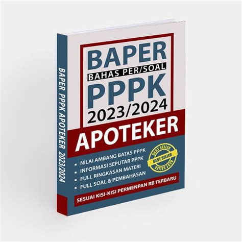 Jual Buku Pppk Apoteker 2023 Bahas Per Soal Pppk Apoteker 2023 2024