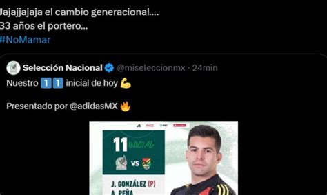 Julio González Es Víctima De Los Memes Por Ser Titular Con México Sub 23