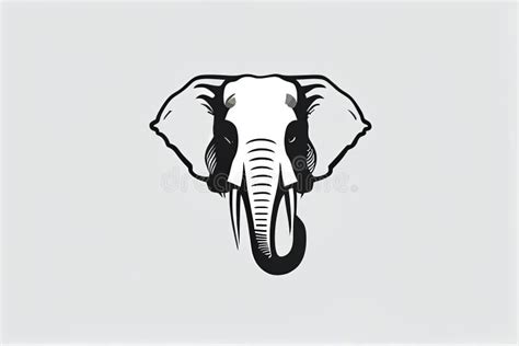 Elephant Head Clipart Black White Stock Illustrations – 153 Elephant ...