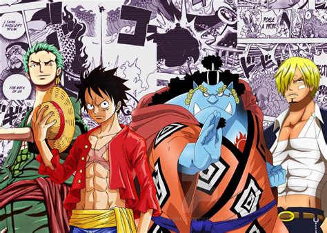 One Piece Tiga Komandan Topi Jerami Perwakilan Senjata Kuno Greenscene