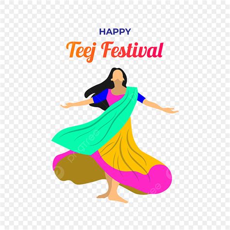 Teej Festival Vector PNG Images, Happy Teej Festival Premium Modern Vector, Monsoon, Indian ...