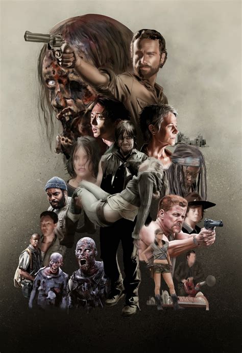 Mike Perry Art Com The Walking Dead Season 5 Poster Process