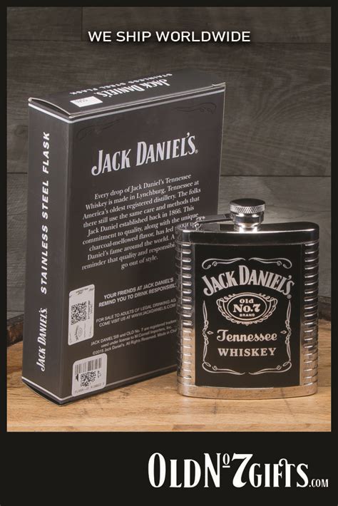 Jack Daniels Stainless 6 oz Ribbed Flask | Jack daniels, Flask, Jack daniel's tennessee whiskey