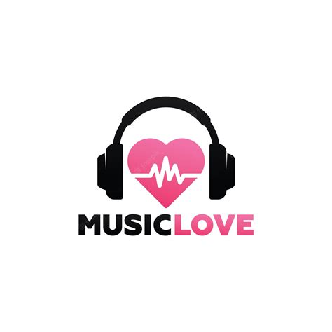 Premium Vector Music Love Logo Template Design