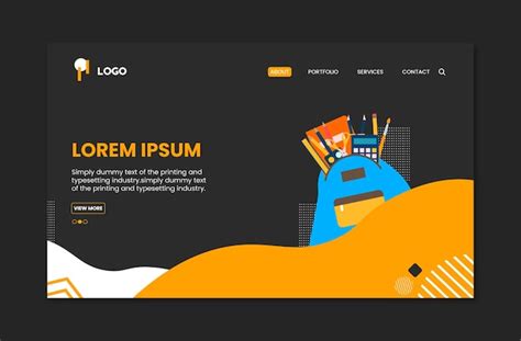 premium vector landing page website design template  business