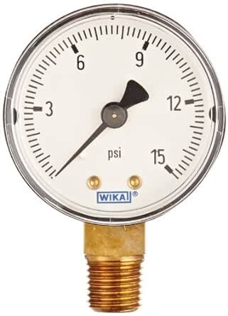 Wika Commercial Pressure Gauge Dry Filled Copper Alloy Wetted