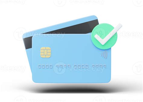 Credit card mockup floating with payment approved isolated on ...