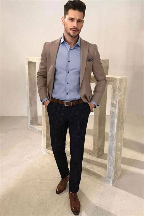 Black Formal Trouser Men S Fashion Wear With Beige Suit Jackets And