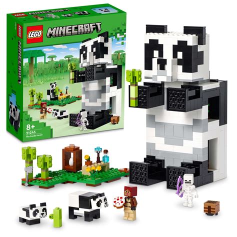 LEGO 21245 Minecraft Das Pandahaus, Dschungelforscher, Panda, Pandababy ...