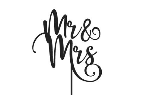 Mr And Mrs Cake Topper Svg Cut File By Creative Fabrica Crafts · Creative