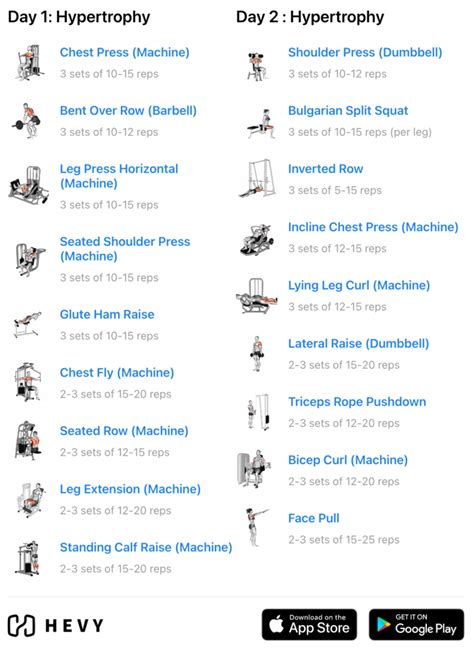 2 Day Split Workout – The Complete Guide (2024) - Hevy