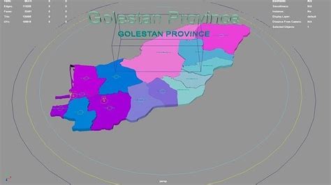 Golestan Province Iran Map Region Geography Political 3d Model Rigged